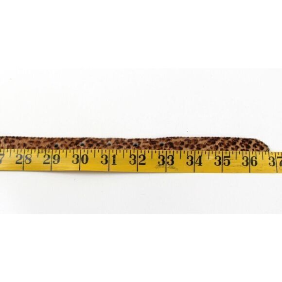 Avignon PONY HAIR LEOPARD PRINT REAL LEATHER 3/4"Wd DRESS CASUAL BELT Sz L (*35 - Picture 10 of 12